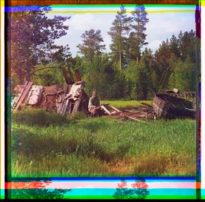 Siedlerhütte, Uralgebirge, Russland von Sergei Mikhailovich Prokudin Gorskii