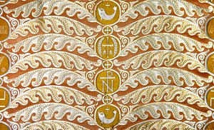 Olovyanishnikov Manufaktur Gold Satin, frühes 20. Jahrhundert