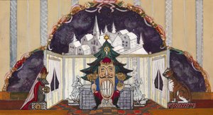 Bühnenbild für das Ballett Der Nussknacker von P. Tschaikowsky