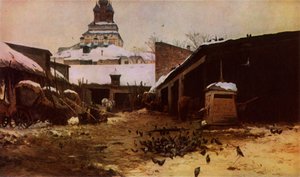 Straßenrand in Moskau, 1892 von Sergey Ivanovich Svetoslavsky