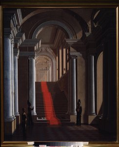 Die Treppe des Anitschkow-Palastes in Sankt Petersburg von Sergey Konstantinovich Zaryanko