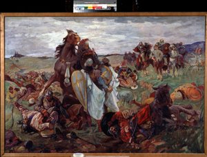 Schlacht zwischen Russen und Tataren von Sergey Nikolayevich Arkhipov