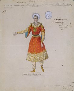 Kostümentwurf für das Ballett Tsarina Syuyumbeki von A. Blanche, 1832 von Serkov