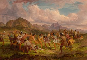 Ballspiel unter den Sioux-Indianern von Seth Eastman