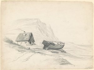 Haus und Boot am Ufer von Seth Wells Cheney