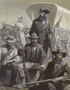 Buren-Soldaten und Wagen
