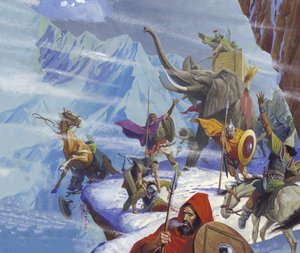 Hannibal (247-ca.183 v. Chr.) überquert die Alpen von Severino Baraldi