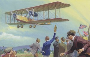 John William Alcock und Arthur Whitten Brown, die über den Atlantik flogen