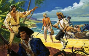 Meuterer von der Bounty landen auf der Pitcairn-Insel von Severino Baraldi