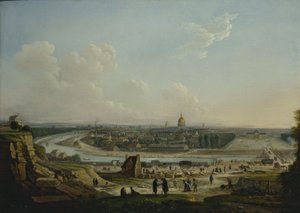 Gesamtansicht von Paris, von der Anhöhe von Chaillot, 1818 von Seyfert