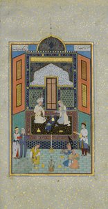 Bahram Gur im Weißen Palast am Freitag, Folio 235 aus einem Khamsa von Shaikh Zada