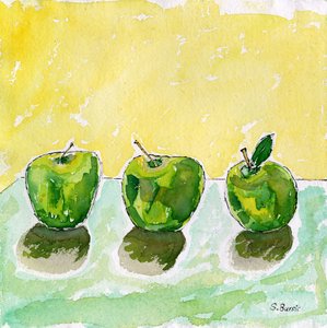 Lebendiges Apfel Stillleben