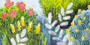 Bunte Gartenblüten von Shelley Hampe