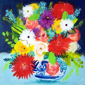 Lebendiges Blumenstillleben von Shelley Hampe