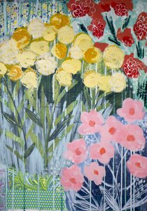 Lebendige Gartenblüten von Shelley Hampe