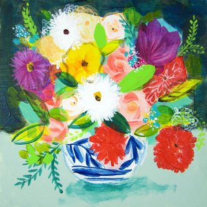 Lebendig gemalte Blumen von Shelley Hampe