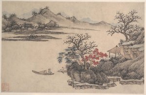 Landschaft mit Herbstlaub