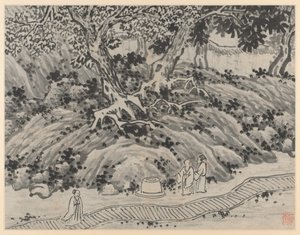 Zwölf Ansichten des Tigerhügels, Suchou: Der Narrensprung, nach 1490 von Shen Zhou