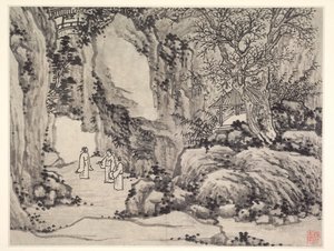 Zwölf Ansichten des Tigerhügels, Suzhou: Die Schwertquelle, Tigerhügel von Shen Zhou