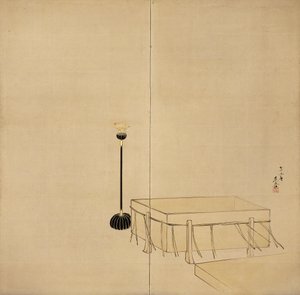 Ibaraki [links von einem Paar] von Shibata Zeshin