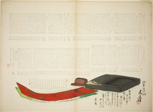 Schichten von Kikaku-Poesie von Shibata Zeshin