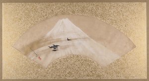 Berge mit Vögeln, spätes 19. Jahrhundert von Shibata Zeshin