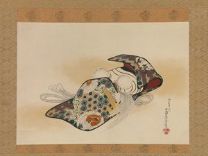 Noh-Maske: Okina, datiert 1879 von Shibata Zeshin