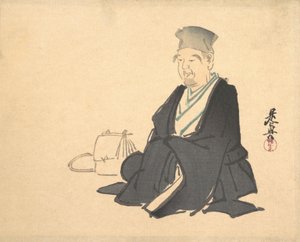 Porträt von Rikyu, ca. 1875 von Shibata Zeshin