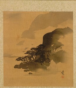 Küstenlinie mit Vögeln aus dem Album der Gemälde des Ehrwürdigen Zeshin von Shibata Zeshin