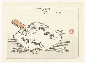 Fächer und Anzündhölzer von Shibata Zeshin