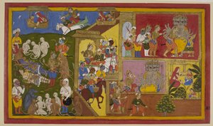 Indrajit verletzt Rama und Lakshmana; Affen verzweifeln, aber Vibhishana tröstet sie von S?hibdin S?hibdin