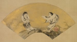 Hanshan und Shide (Kanzan und Jittoku) von Shikibu Terutada