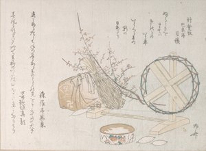 Spinnrad und Spulen, 19. Jahrhundert von Shinsai