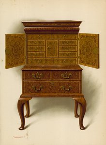 Walnuss-Schrank, Eigentum von Edward Dent von Shirley Charles Llewellyn Slocombe