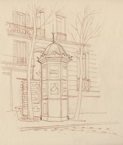 Litfaßsäule, Paris, Frankreich, 1951
