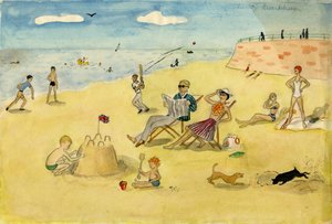Strandszene, ca. 1946 von Shirley Markham