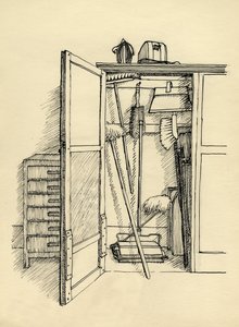 Besen-Schrank, ca. 1951