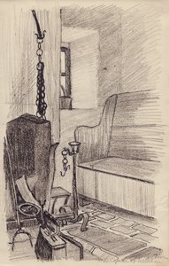 Ecke der Küche, Tione, ca. 1950 von Shirley Markham