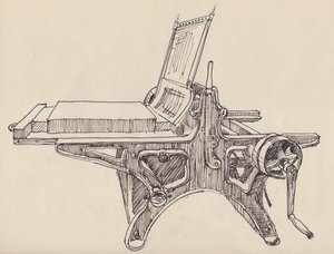 Litho-Presse, 1951 von Shirley Markham