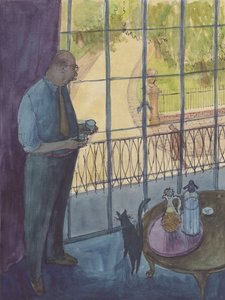 Mann, der aus dem Fenster schaut, 1952