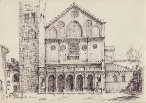 Romanische Kirche, Italien, ca. 1950 von Shirley Markham