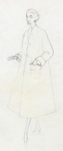 Frau im Staubmantel, ca. 1950