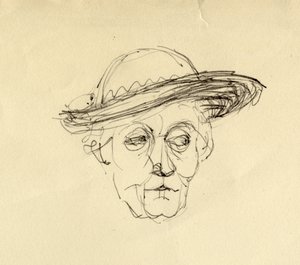 Frau mit Hut von Shirley Markham