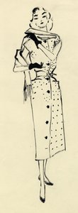 Frau im gepunkteten Kleid von Shirley Markham