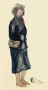 Frau in Strümpfen