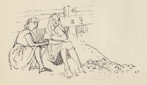 Frauen am Strand, Südküste Englands