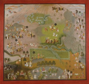 Maharana Jagat Singh jagt Kraniche, datiert 1744