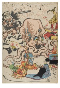 Comic. 100 Drehungen des Rosenkranzes aus 100 Wildnissen von Kyosai von Shofu Kyosai