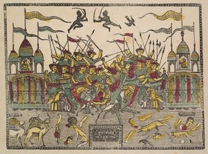 Kampfszene von Shri Gobinda Chandra Roy