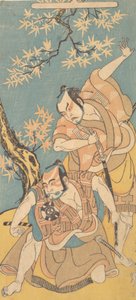 Szene aus dem Drama Otokoyama Yunzei Kurabe, 12. Monat, 1768
